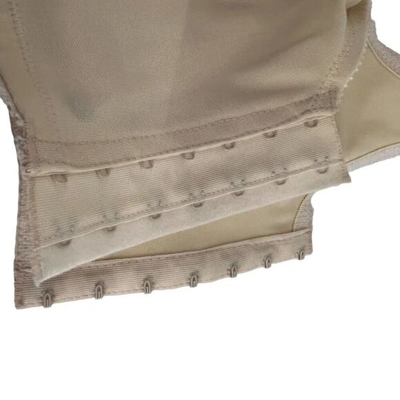 Vintage Fit n Slim Custom Maid Longline Bra 34B Ivory Pinup Rockbilly - Picture 6 of 7